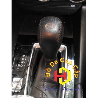 Bọc da cần số xe Mazda CX5 đời 2016-2025  bằng da bò thật