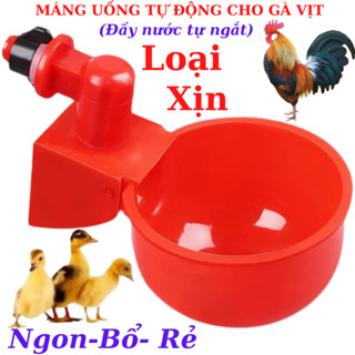 Máng Uống Nước Tự Động Cho Gà Vịt Loại To, Cốc Uống Nước Tự Động Lắp Thùng Sơn Cho Gia Cầm