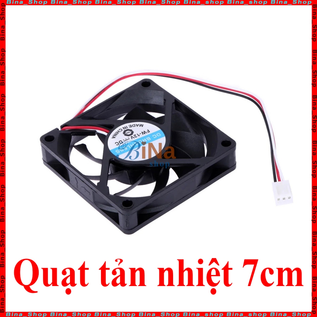Quạt tản nhiệt 12v 7cm 9 cánh