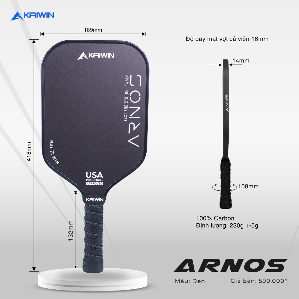 Vợt Pickleball 𝐊𝐀𝐈𝐖𝐈𝐍 𝐀𝐑𝐍𝐎𝐒