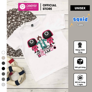  Áo thun bé trai và bé gái in hình Squid Game Áo thun mềm mịn thấm hút mồ hôi cho bé từ 10 - 60kg 