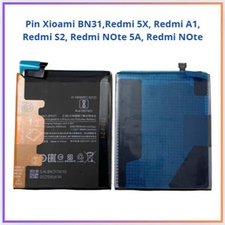 Pin xiaomi bn31, redmi 5x, redmi a1, redmi s2, redmi note 5a, redmi note 5a prime