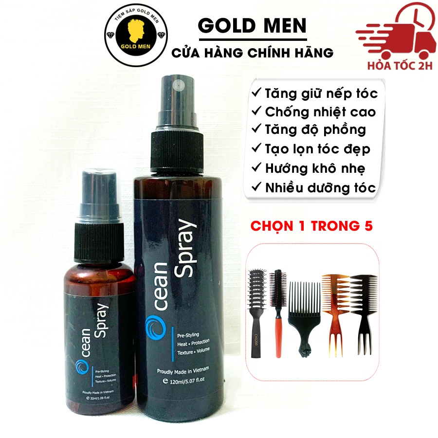 [ĐỌC HDSD TRƯỚC KHI DÙNG]Xịt tạo phồng Ocean Spray, Pre Styling Ocean Spray tạo form, tăng giữ nếp t