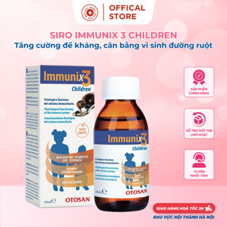 Immunix 3 children Siro tăng cường đề kháng, cân bằng vi sinh đường ruột, bổ sung vitamin cho trẻ
