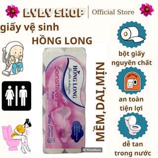 #giấy vệ sinh Hồng Long không lõi cao cấp , lốc 10 cục nặng 700g