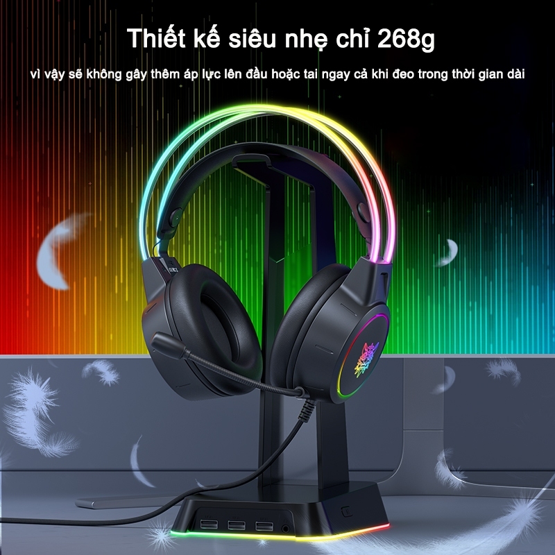 Tai Nghe Chơi Game Chụp Tai chống ồn Có Dây ONIKUMA X15 Có Mic Đèn RGB/LED Cho Máy Tính/ PC/ Laptop Gaming Headpho | BigBuy360 - bigbuy360.vn