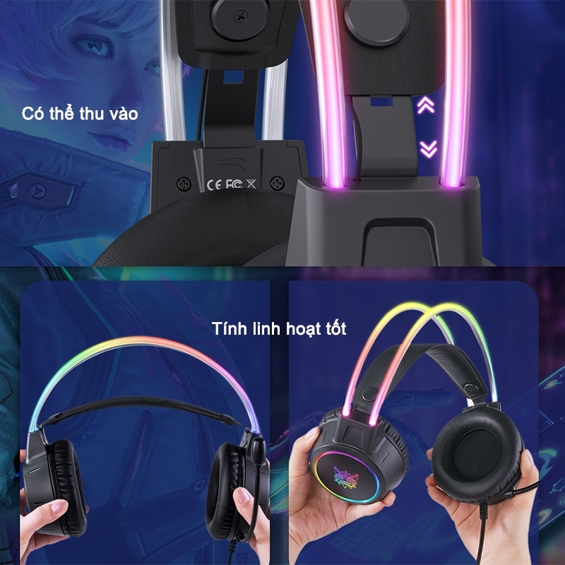 Tai Nghe Chơi Game Chụp Tai chống ồn Có Dây ONIKUMA X15 Có Mic Đèn RGB/LED Cho Máy Tính/ PC/ Laptop Gaming Headpho | BigBuy360 - bigbuy360.vn