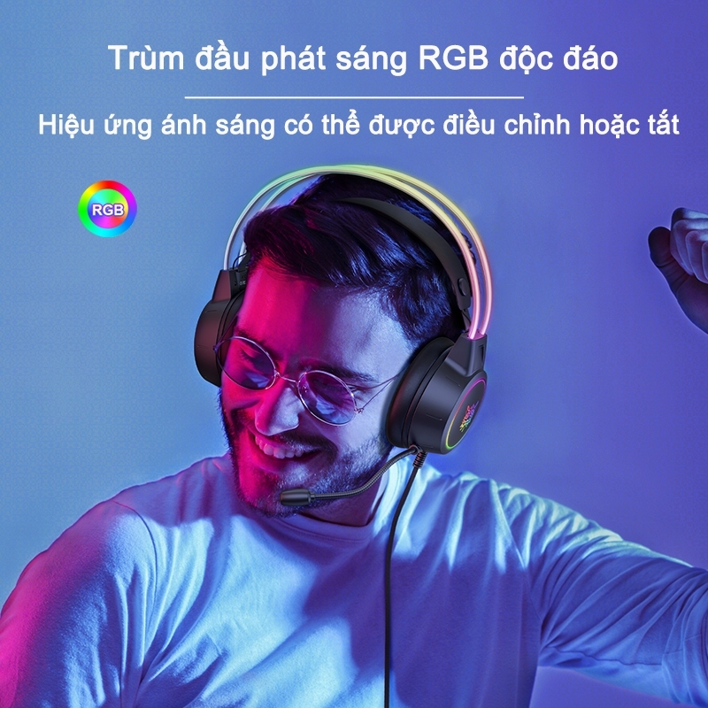 Tai Nghe Chơi Game Chụp Tai chống ồn Có Dây ONIKUMA X15 Có Mic Đèn RGB/LED Cho Máy Tính/ PC/ Laptop Gaming Headpho | BigBuy360 - bigbuy360.vn