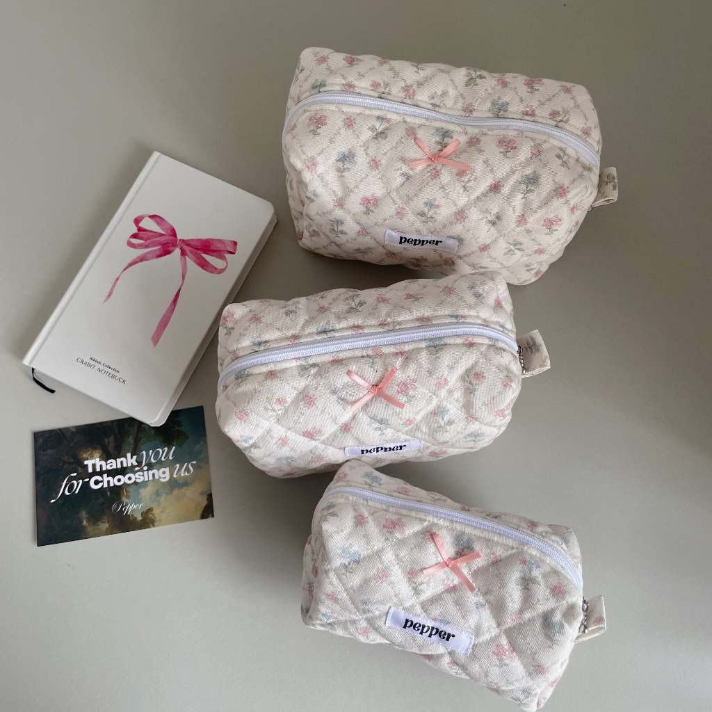 Pouch Chần Bông Nhiều Kích Cỡ Pepper Clothing Túi Đựng Mỹ Phẩm Make Up Hộp Bút Viết Đồ Dùng Cá Nhân Size Lớn Nhỏ - Pouch
