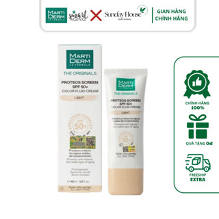 Kem chống nắng phổ rộng MartiDerm The Originals Proteos Screen SPF5O+ Color Fluid Cream (Light)