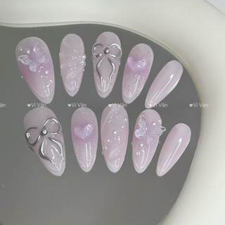 Nail box y2k màu tím nhạt pastel L4