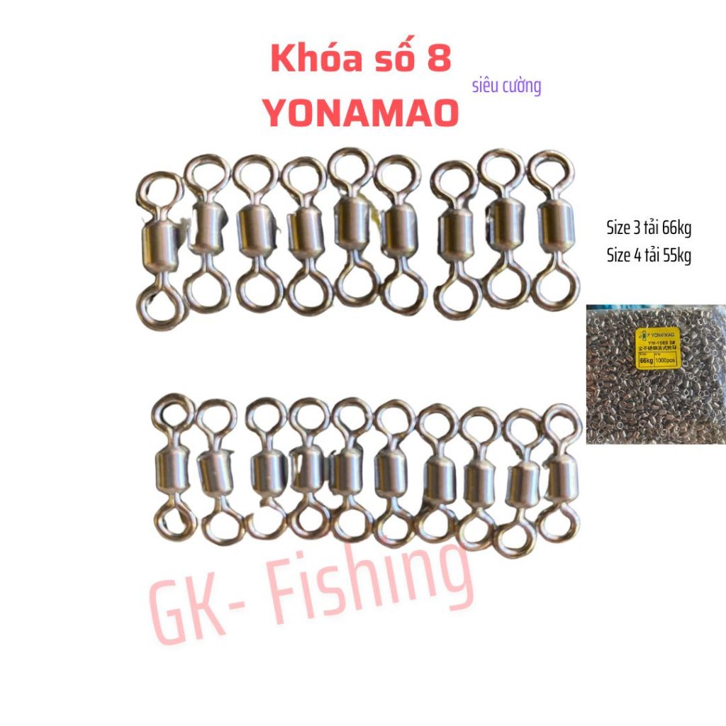 Combo 10 Khóa số 8, khóa link xoay số 8 YongMiao siêu cường