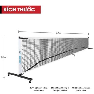 Khung lưới Pickleball [ KHUNG HỘP VUÔNG CAO CẤP ] di động cao cấp, Thép Tiêu chuẩn thi đấu KT 6.7m x 0.91m