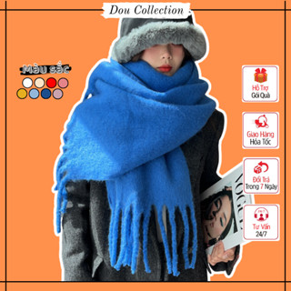 Khăn Len Unisex Nam Nữ, Khăn Choàng Giả Cashmere Trơn Giữ Ấm Tốt Phong Cách Hàn Quốc Thời Trang Thu đông - Mã LN102