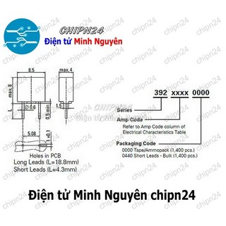 [2 cái] (K445) Cầu Chì Vuông 2.5A 250V