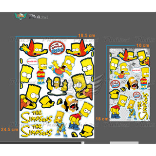  Set tem Stickers hình dán Simpson vàng lấp ló hoạt hình nhiều chi tiết vui nhộn dễ thương 