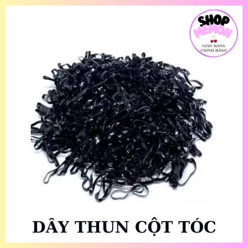 Thun cột tóc màu đen hoặc màu