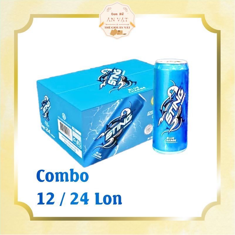 [Thùng 24 lon] Nước tăng lực Sting xanh Blue Charge 330ml /Lon