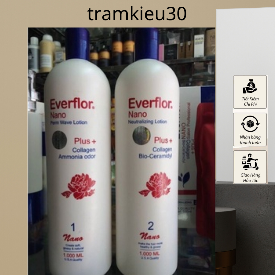 Uốn lạnh Everflor Nano 1000ml x2  (Số 1+2)