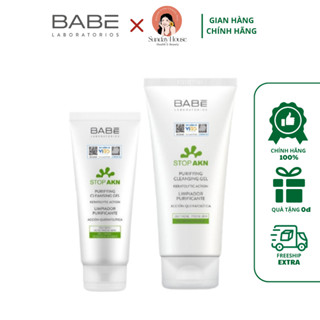 [CHÍNH HÃNG] Sữa Rửa Mặt Cho Da Dầu Mụn BABÉ Stop Akn Purifying Cleansing Gel