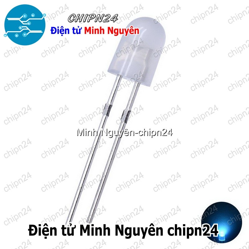 [50 CON] (TK1) Led 5mm Oval màu TRẮNG
