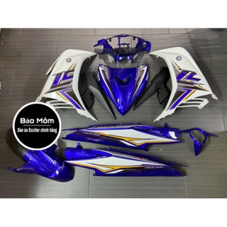 Dàn áo Exciter 135 xanh trắng chính hãng tem Lc - 5số có sẵn tem