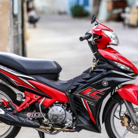 Tem Rời Ex 135 LC Dán Xe Đen Phối Đỏ