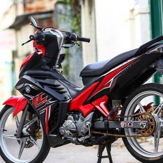 Tem Rời Ex 135 LC Dán Xe Đen Phối Đỏ