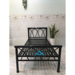 Giường sắt đan chéo 1m2x2m