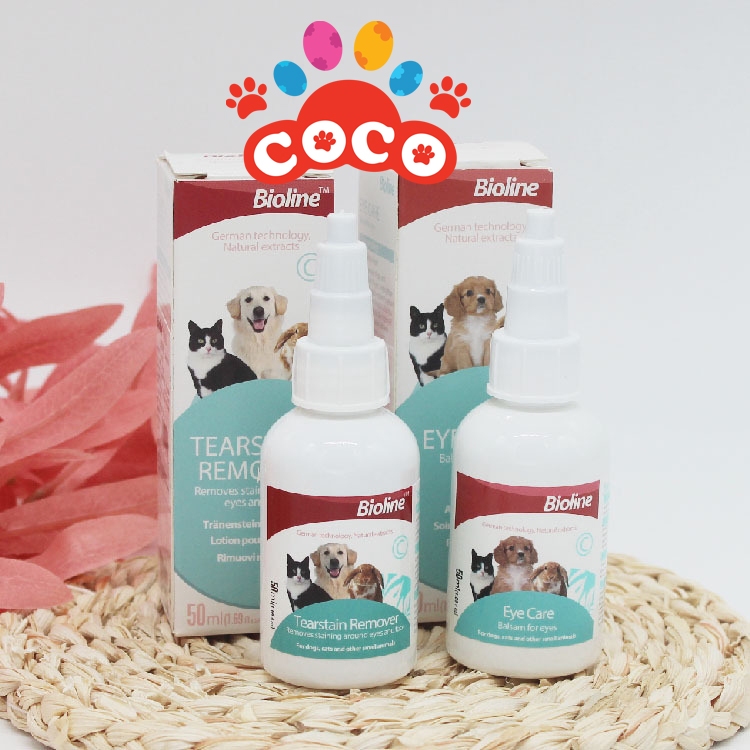 Nước nhỏ tai/mắt và lau ố khóe mắt cho chó mèo Eye Care Bioline 50ml