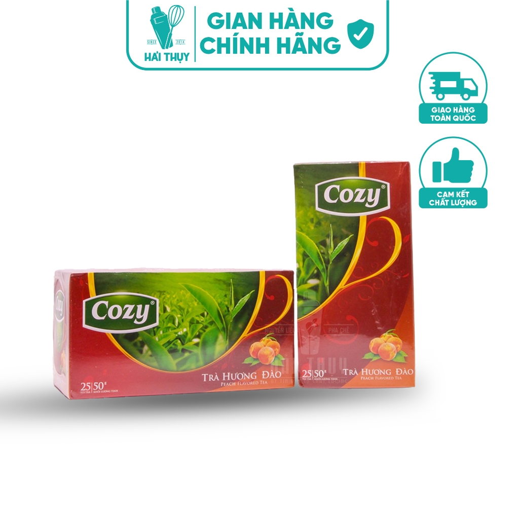Trà Cozy túi lọc đủ mùi hộp 50g (25 gói)