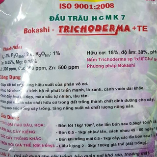 Phân hữu cơ đầu trâu HCMK7 Bokashi Trichoderma +TE - Trang Flowers
