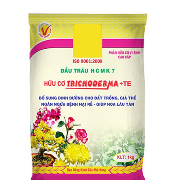 Phân hữu cơ đầu trâu HCMK7 Bokashi Trichoderma +TE - Trang Flowers