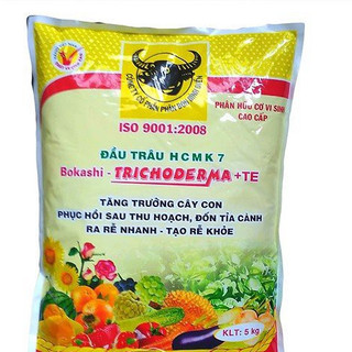 Phân hữu cơ đầu trâu HCMK7 Bokashi Trichoderma +TE - Trang Flowers