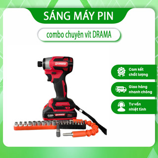 Máy chuyên vít pin DRAMA D5668, Động cơ Không chổi than 4 Tốc độ, Thiết kế Compact, Nhỏ gọn, Hiện đại
