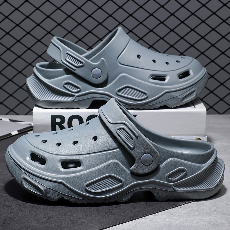 Dép sục Nam Crocs unisex cho người lớn hàng xuất dư nguyên khối siêu êm siêu bền trống trơn[2998]