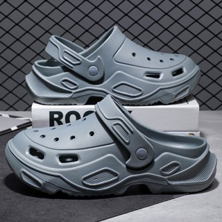 Dép sục Nam Crocs unisex cho người lớn hàng xuất dư nguyên khối siêu êm siêu bền trống trơn[2998]