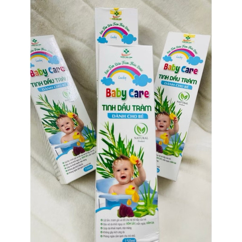 Sữa Tắm Thảo Dược cho bé Baby Care Tinh Dầu Tràm - Giúp sạch da, Tránh cảm gió, sổ mũi, ho cho trẻ, Chai 150ml