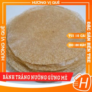 Bánh Tráng Nướng Gừng Mè Nước Cốt Dừa Bến Tre - Túi 10 Cái - Đặc Sản Bến Tre