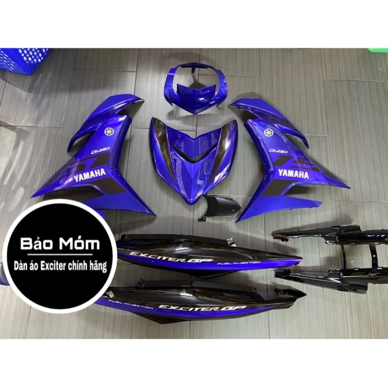 Dàn áo Exciter 150 xanh đen đời 2018 kèm tem 3 lớp