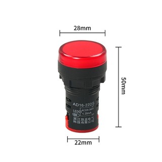 Combo 10 Đèn báo pha phi 22mm - Đèn tín hiệu LED tròn lắp tủ điện