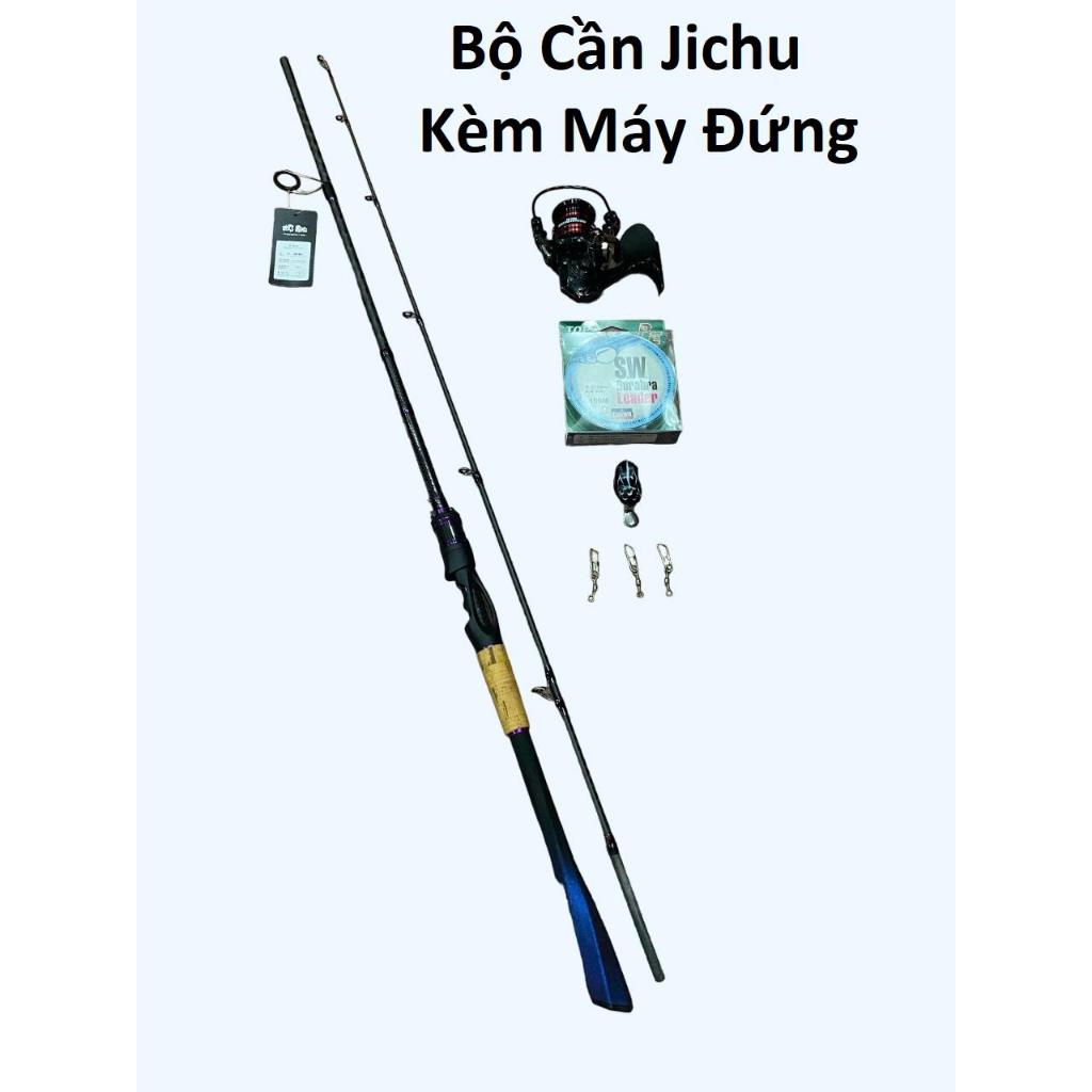 Bộ Cần câu lure JiCHU carbon Xoắn X toàn thân đầu Pu Chống Xoắn  - DCTT