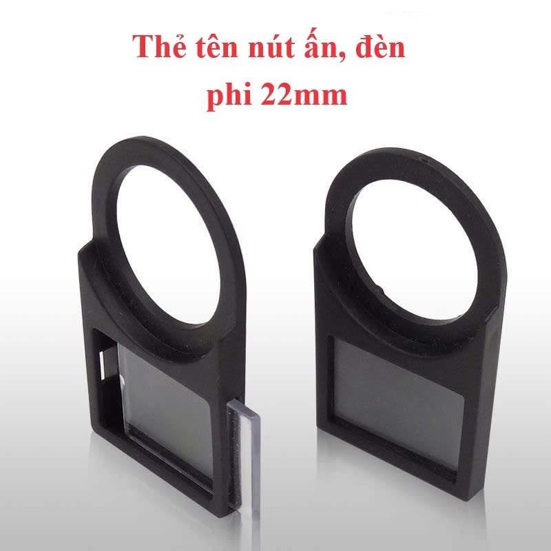 Combo 100 Thẻ ghi tên nút ấn đèn pha phi 22mm - Tem nhãn nút ấn, công tắc, đèn báo pha lắp tủ điện