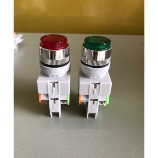 Combo 10 Nút ấn có đèn phi 22MM LA37-11 220V - Nút ấn nhả, ấn giữ có đèn 220V