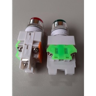 Combo 10 Nút ấn có đèn phi 22MM LA37-11 220V - Nút ấn nhả, ấn giữ có đèn 220V