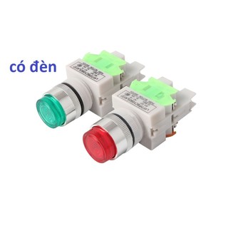 Combo 10 Nút ấn có đèn phi 22MM LA37-11 220V - Nút ấn nhả, ấn giữ có đèn 220V