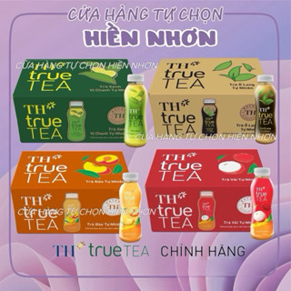 [Thùng 24chai] Trà xanh vị chanh/ Trà ô long/ Trà vải/ Trà đào Th True Tea