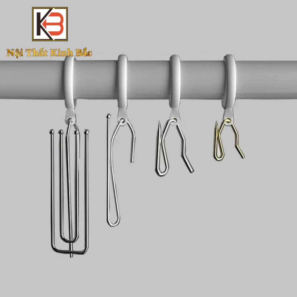 combo Móc rèm chữ S , móc rèm 3 chạc ,rèm kéo may chiết ly