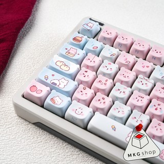Keycap Cute Mouse | Bộ nút bàn phím cơ PBT dyesub | Mouse profile | 132 nút rẻ đẹp | MKGSHOP
