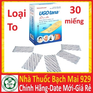   30 miếng  Hộp Băng dính cá nhân y tế UGOTANA 38x72mm  CHÍNH HÃNG UGO TANA TÂN Á  